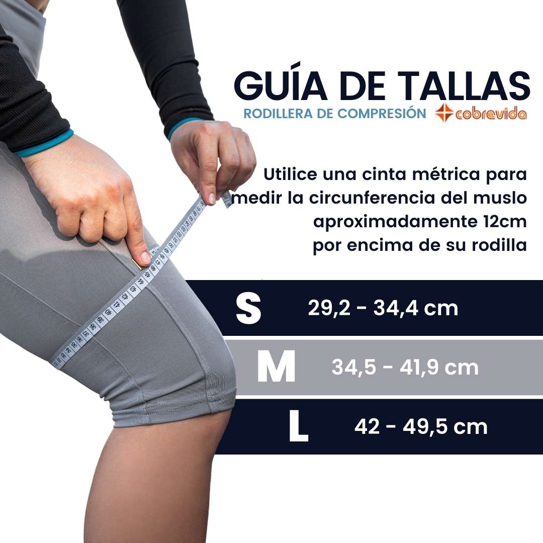 - Rodillera de Compresión con Cobre Infundido Cobrevida® - Gris/Cobre