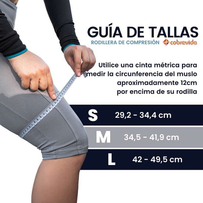 - Rodillera de Compresión con Cobre Infundido Cobrevida® - Gris/Cobre
