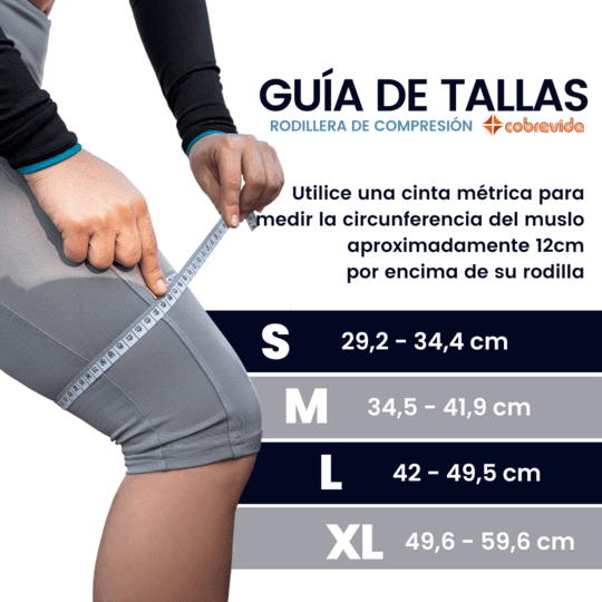 - Rodillera de Compresión con Cobre Infundido Cobrevida® - Gris/Negro